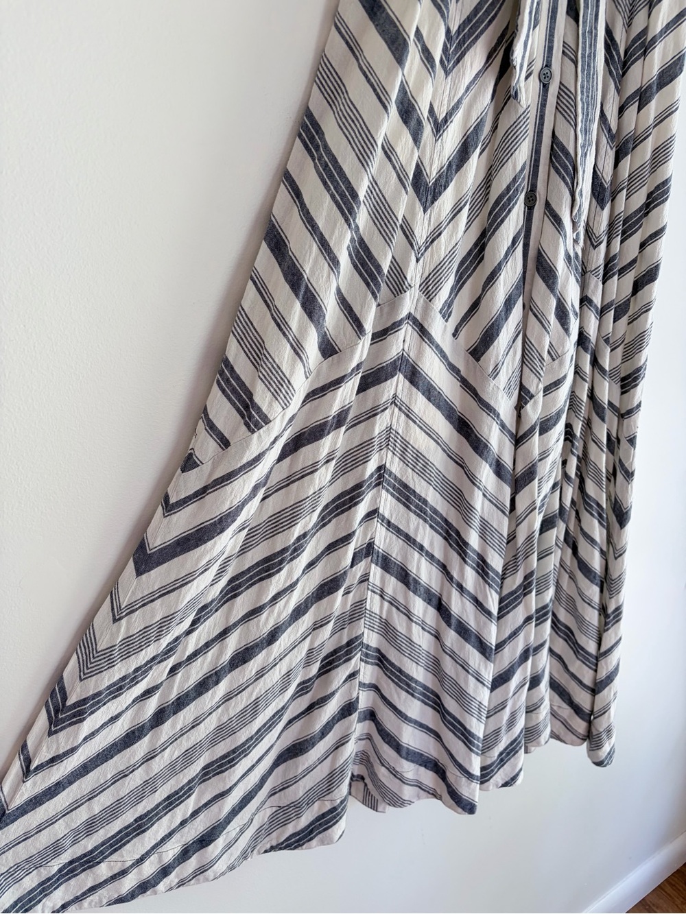 Maeve by Anthropologie Sleeveless Linen Striped Shirt Dress Size XS - Picture 3 of 9